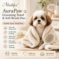 Alssbfcc™ AuraPaw Grooming Towel & Soft Brush Duo